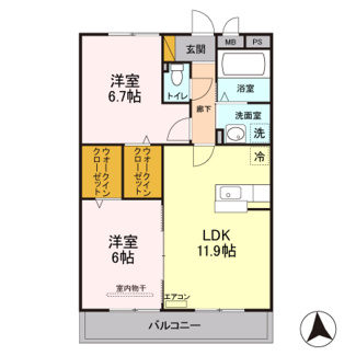 【間取り】 | ロイヤルガーデンすみれ野　A | ロイヤルガーデンすみれ野A　間取り
