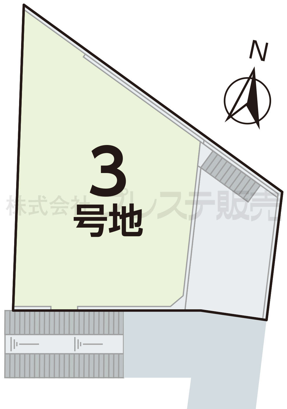 奈良市あやめ池北１丁目の新築一戸建の区画図|３号地区画図