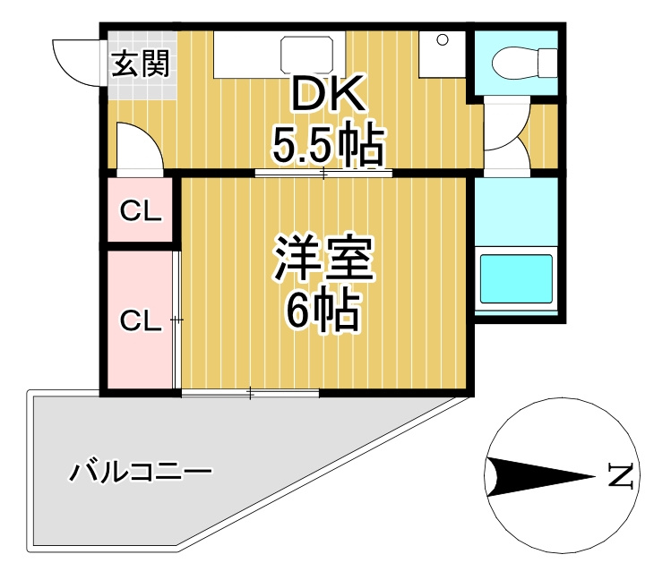 第一コーポ江頭の間取り