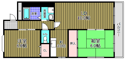サンハイツ向陽の間取り