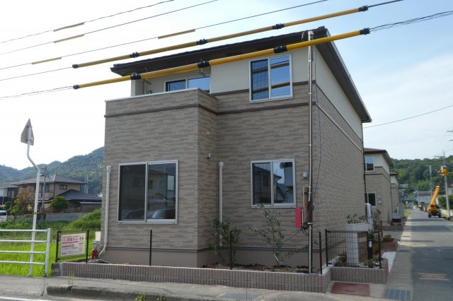 倉敷市真備町尾崎のアパートの外観