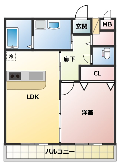 【間取り】 | ナトリウム | 1LDKのお部屋です。
