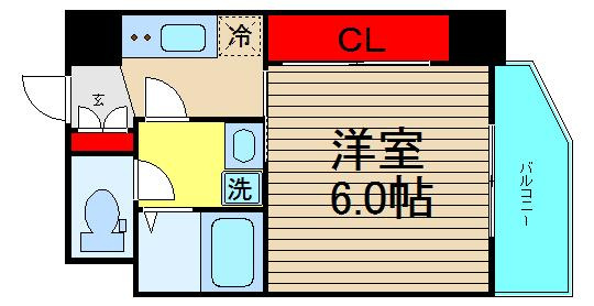 エスプレイス阿波座パークテラスの間取り