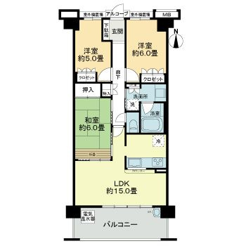 【間取り】 | サンクタス・リビオ学園大和町