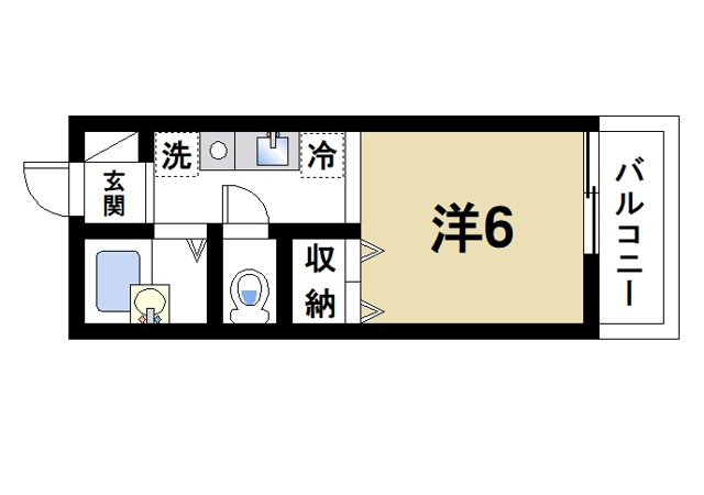 メゾン・ド・スリシエI　B棟の間取り|ワンルームの間取り