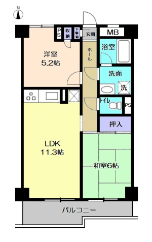 藤和シティコープ河辺Ⅱの間取り|403号室 間取り
