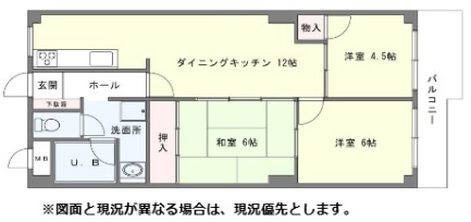 ドミール北野の間取り
