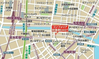 【地図】 | コンフォリア秋葉原ＥＡＳＴ