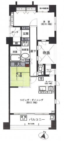ヴェルビュ本郷壱岐坂壱番館の間取り|2LDK