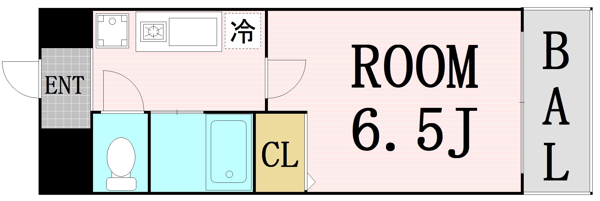 ホープシティ天神橋　仲介手数料無料の間取り