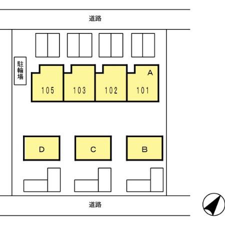 ブリリアントA棟の区画図