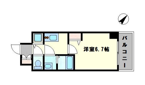 【間取り】 | プレサンス難波ラフィーネ