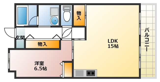 【間取り】 | カトンテール | １LDK