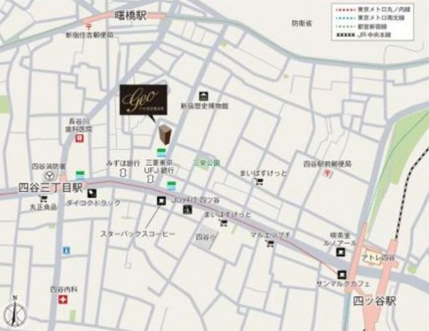 ジオ四谷荒木町の地図|ジオ四谷荒木町