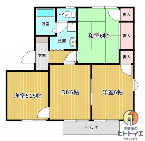 トーコクピア杉町の間取り|3DKです♪