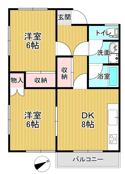 【間取り】 | カサ・オンブレール | 使い勝手の良い間取りでシングルからファミリーまでおススメです
