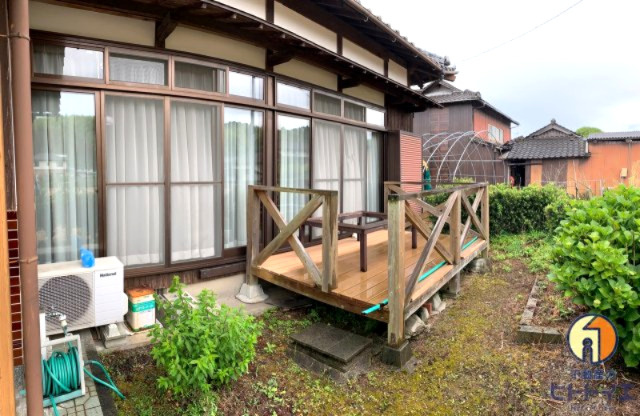 【中古住宅】立花町兼松の外観|ウッドデッキがございます。