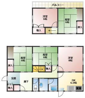 【間取り】 | 柿沼邸宝木本町貸家