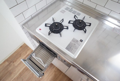 【設備】 | ナビオ神戸 | グリル付き二口コンロ