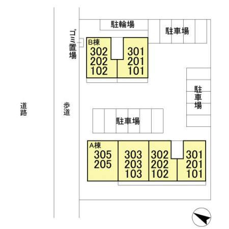 スカイパレットＡの区画図