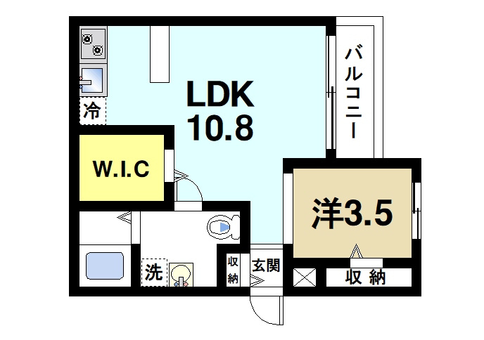 J.Qualior学園前（ジェイ・クオリア）の間取り|充実した収納があるので広く部屋を使うことができます