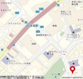 パレステュディオ赤坂の地図|パレステュディオ赤坂