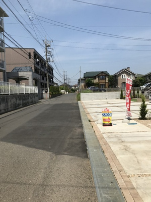 【前面道路含む現地写真】 | つくば市松代　A号棟