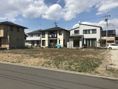 【外観】 | つくば市学園の森２丁目　南道路　５４．４坪 | 通りから一本入った、静かな住宅街