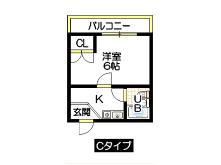 サニープラザ　Cタイプの間取り