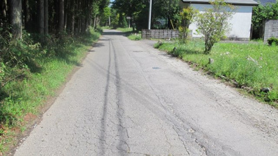 【前面道路含む現地写真】 | 那須塩原市中内300万円　土地