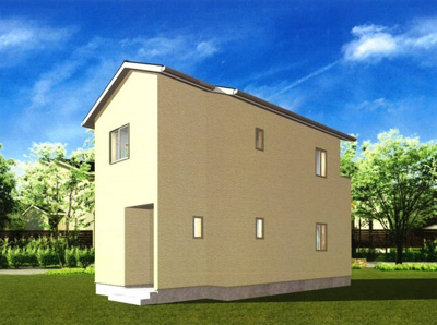 【外観パース】 | 京都市山科区御陵原西町　建築条件付き　土地 | 地下鉄『御陵駅』徒歩3分！スーパー・コンビニ・金融機関などが徒歩1分にある便利地！！間取りプランは変更が可能です、お気軽にご相談下さい♪