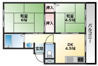 【間取り】 | 高安グリーンハイツ