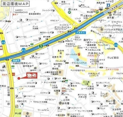 【地図】 | ベルファン西麻布 | ベルファン西麻布