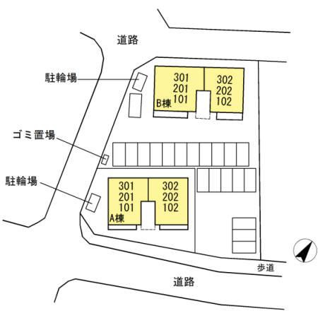 ハイアーク　B棟の区画図