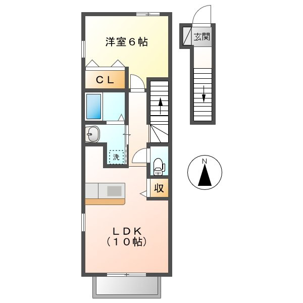 グランパレK　Bの間取り