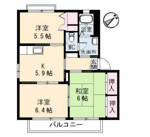 シャーメゾンマルニの間取り