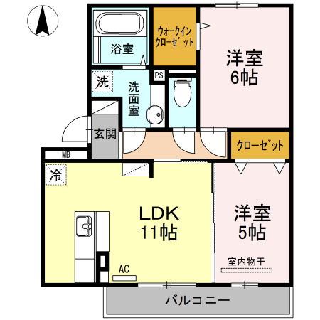 blossom（ブラッサム）　A棟の間取り