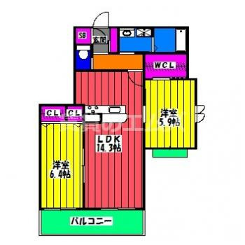 【間取り】 | シャーメゾンＣＲＩＥ | シャーメゾンＣＲＩＥの間取り