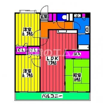 【間取り】 | レグルス空港南 | レグルス空港南の間取り
