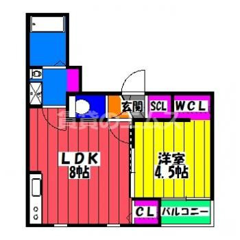 【間取り】 | パームヴィラ笹原Ⅰ | パームヴィラ笹原Ⅰの間取り