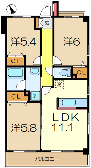 【間取り】 | ハートヒルズ上大岡