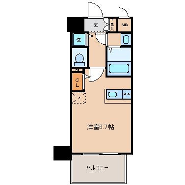 【間取り】 | アドバンス西梅田Ⅱ
