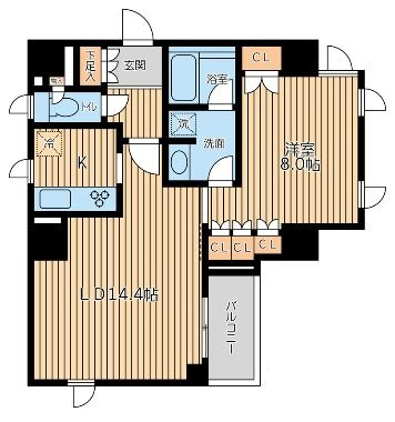 千代田区麹町３丁目の賃貸マンションの間取り