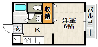 東ハイツ宝塚の間取り