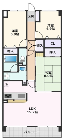 【間取り】 | サンスーシ南千里