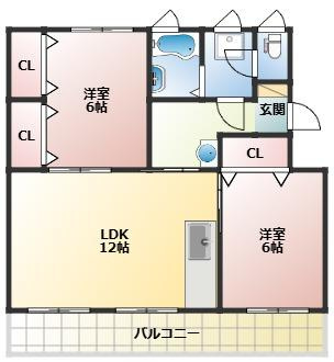 仁田脇マンションの間取り