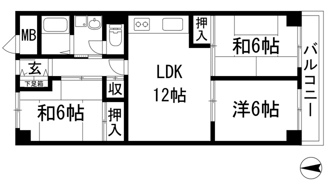 【間取り】 | 宝塚ビューハイツ