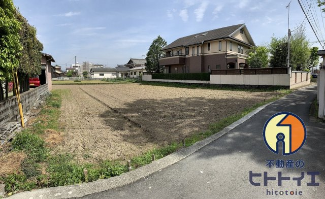 「売地」八女市本村の前面道路含む現地写真