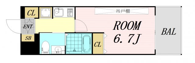 エステムコート梅田天神橋3アヴァンテの間取り