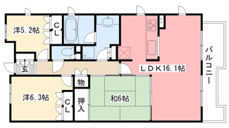 【間取り】 | ハイツ甲四公園